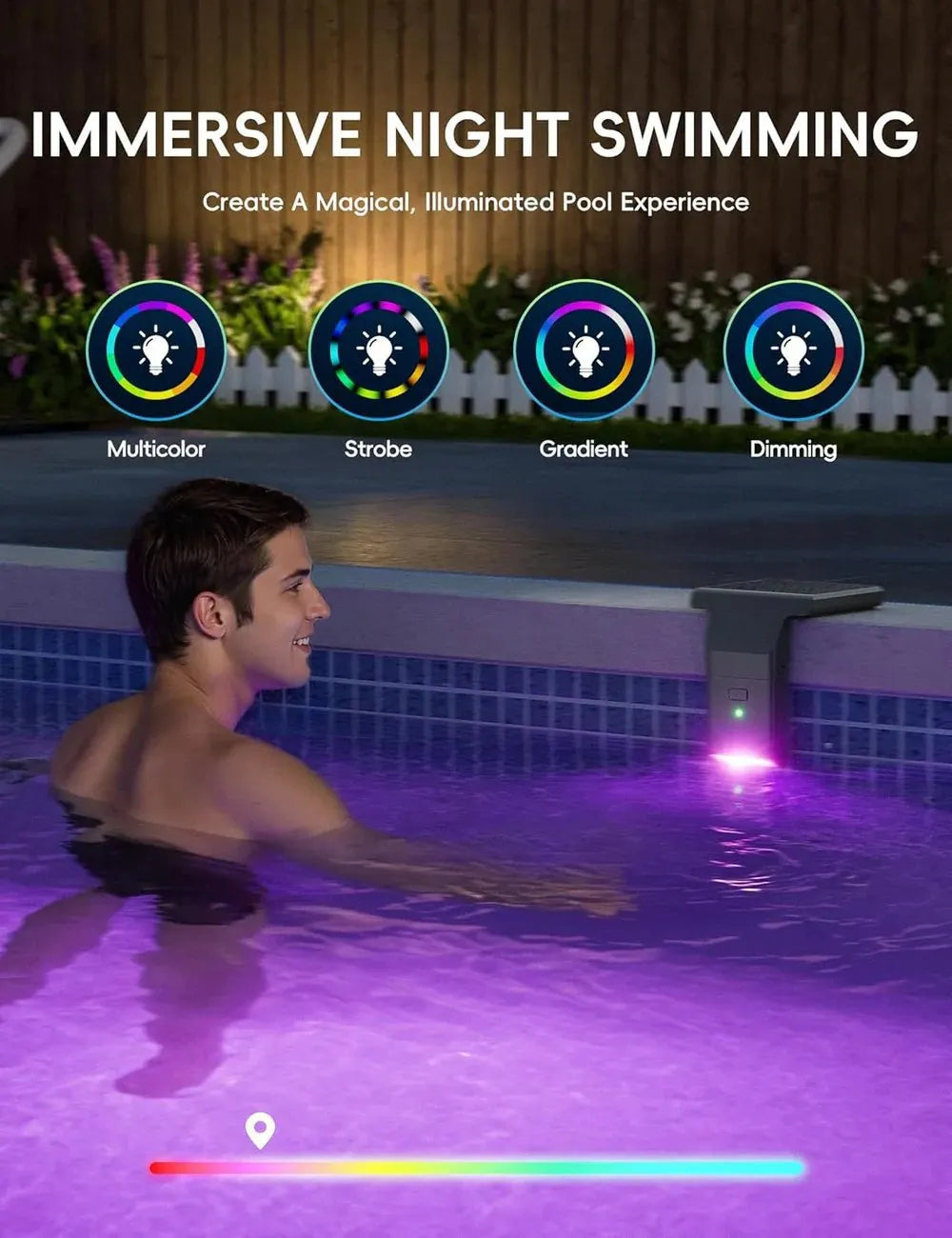 🔥HOT SALE🔥 New Series — Poolside Solar Light for Swimming Pool ✨BUY 3 FREE SHIPPING