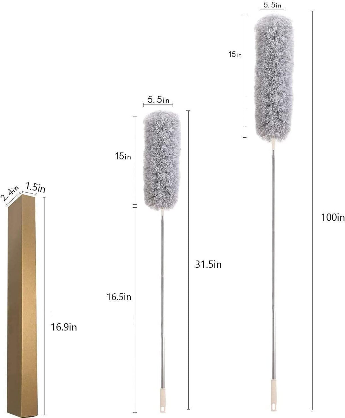 🔥Clearance Sale-50% OFF🔥Retractable Washable Curved Microfiber Duster(BUY 2 FREE SHIPPING)