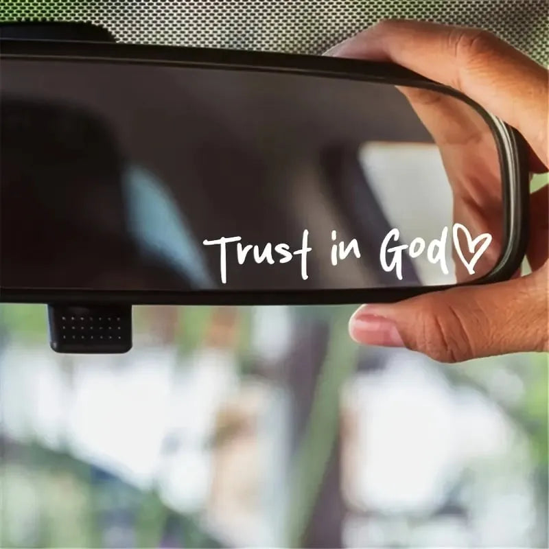 Trust in God Car Rearview Mirror Sticker(2 PCS)