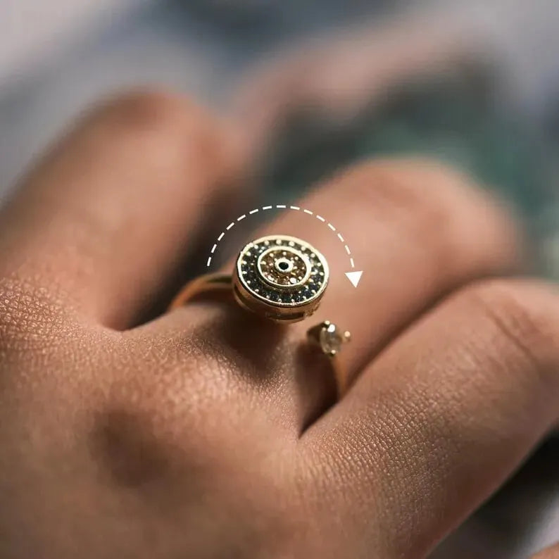 🔥LAST DAY 49% OFF🧿Blue Evil Eye Fidget Ring