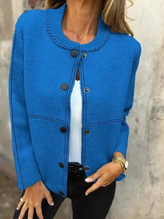 Classic Knit Bomber Cardigan Jacket