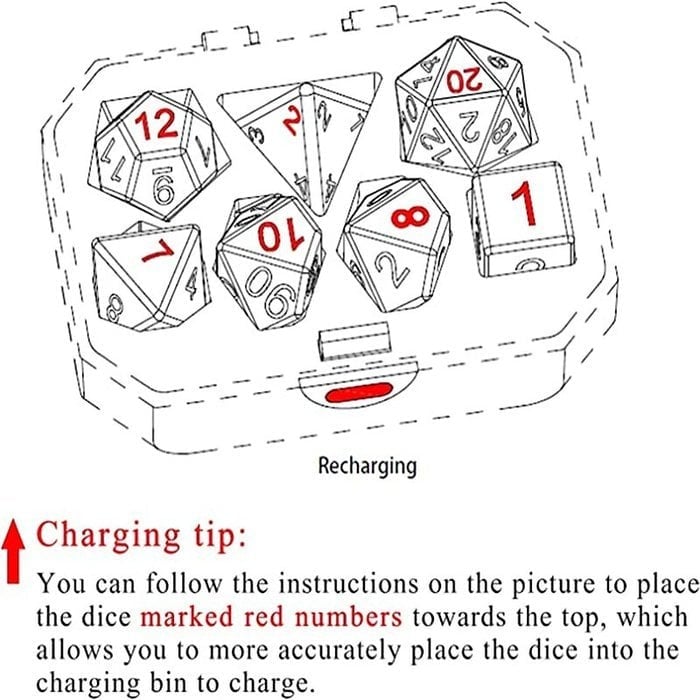 🔥LAST DAY 49% OFF🔥 DND Dice Rechargeable with Charging Box(7 PCS)