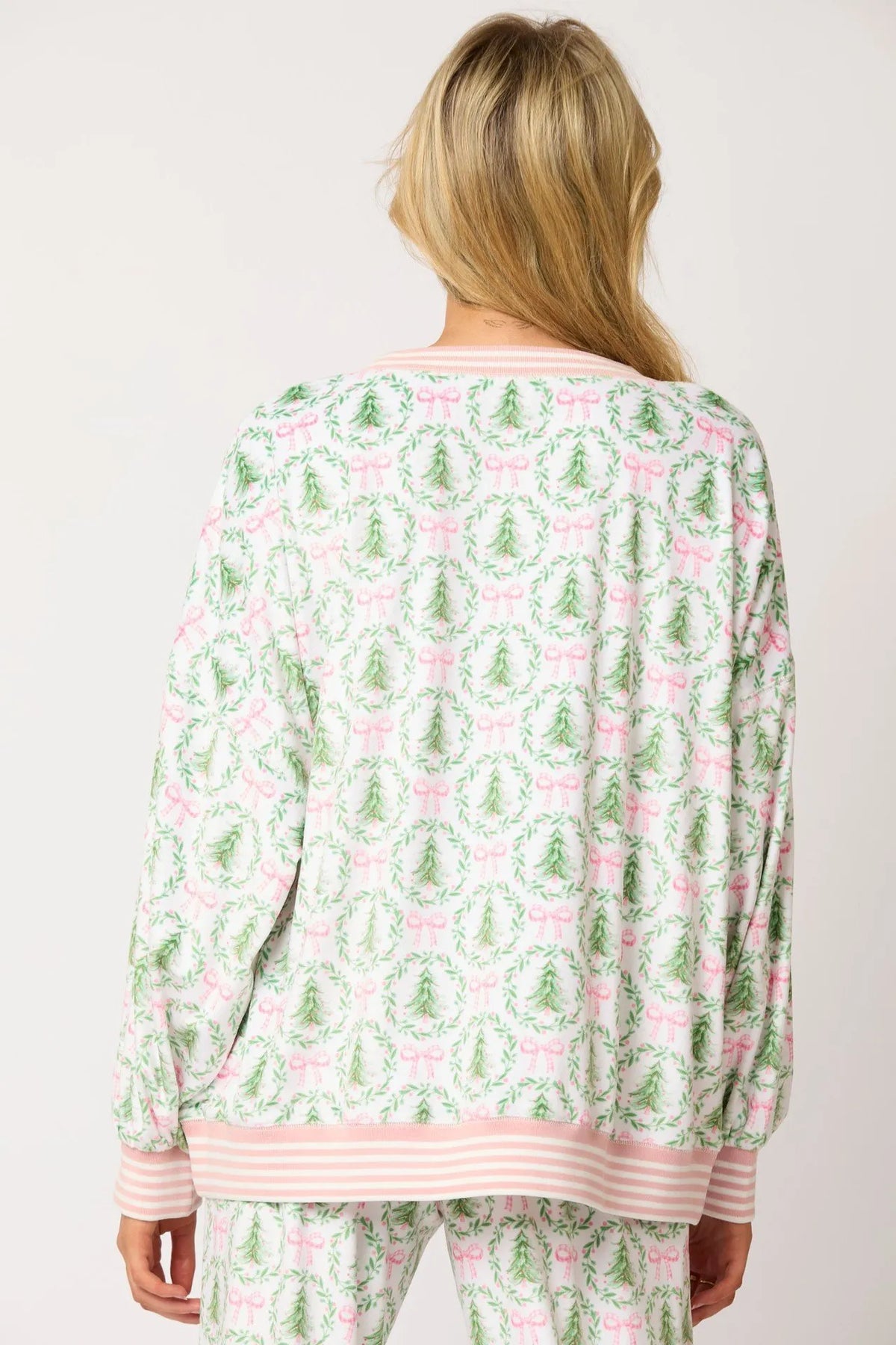 CHRISTMAS TREES AND BOWS PAJAMA SET