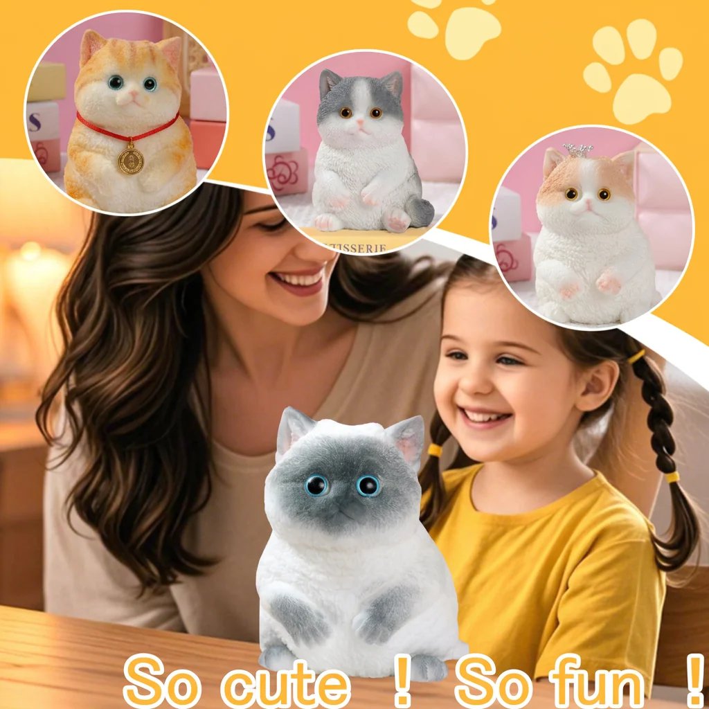🎉🎨🐾Soft and Cuddly Cat – Stress-Relief Squeezable Toy