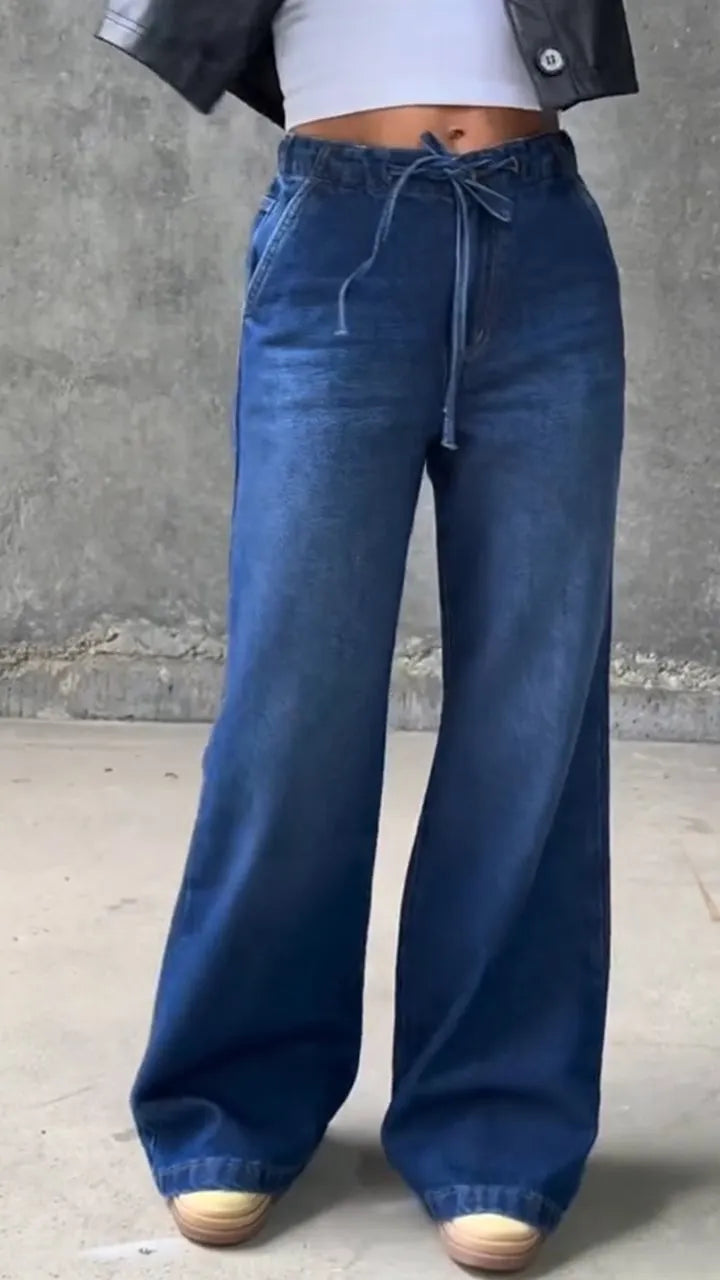 Women's Casual Tie-Front Wide-leg Jeans (BUY 2 FREE SHIPPING)