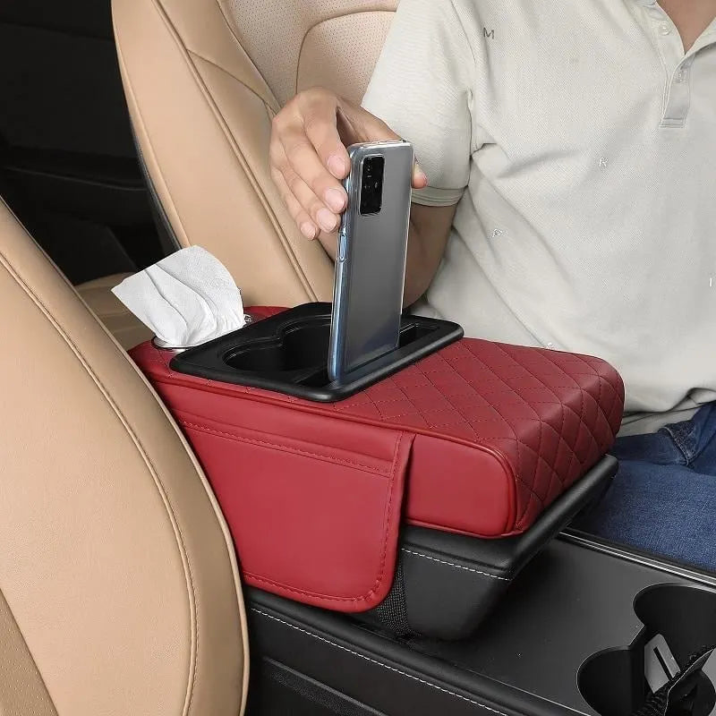 Multifunctional PU Leather Car Armrest Box Mat
