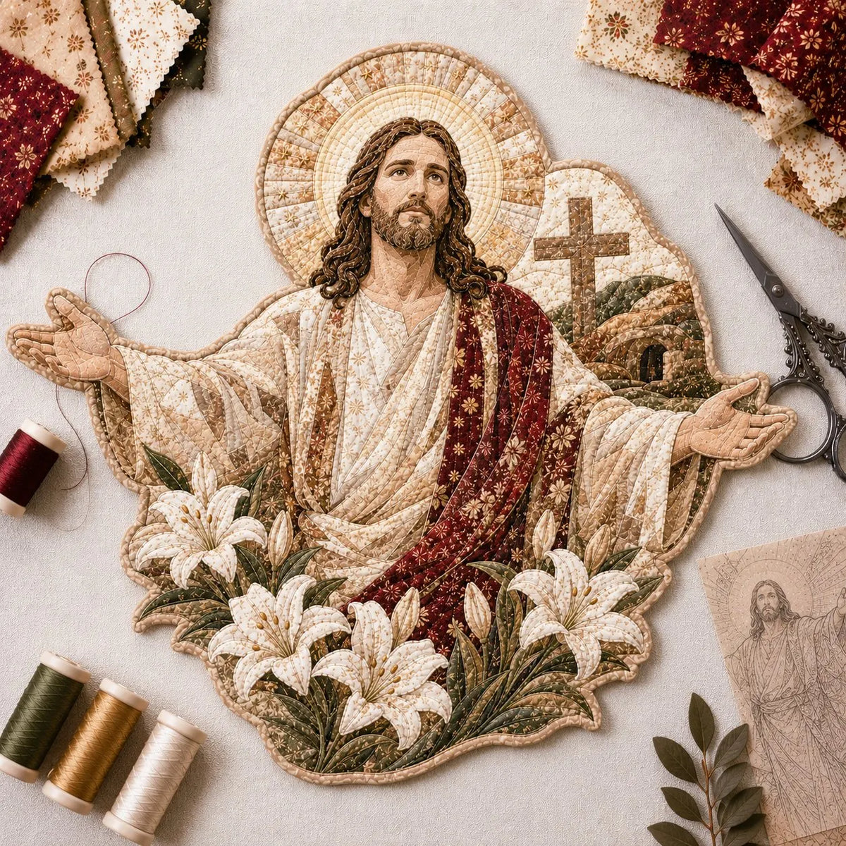 🧵Handmade Patchwork Jesus DIY Kit