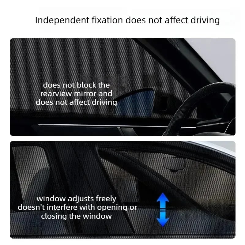 🎉 Car Anti‐Mosquito Screen/Net, 4 Pack Car Sunshade Curtain, Mosquito Net For Car Glass, Privacy Window Mesh