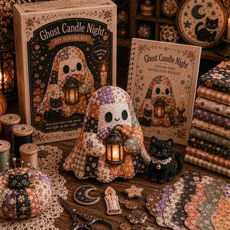 🔥HOT SALE🔥🔥LAST DAY 49% OFF🧵Little Ghost's Cozy Halloween DIY Patchwork Kit