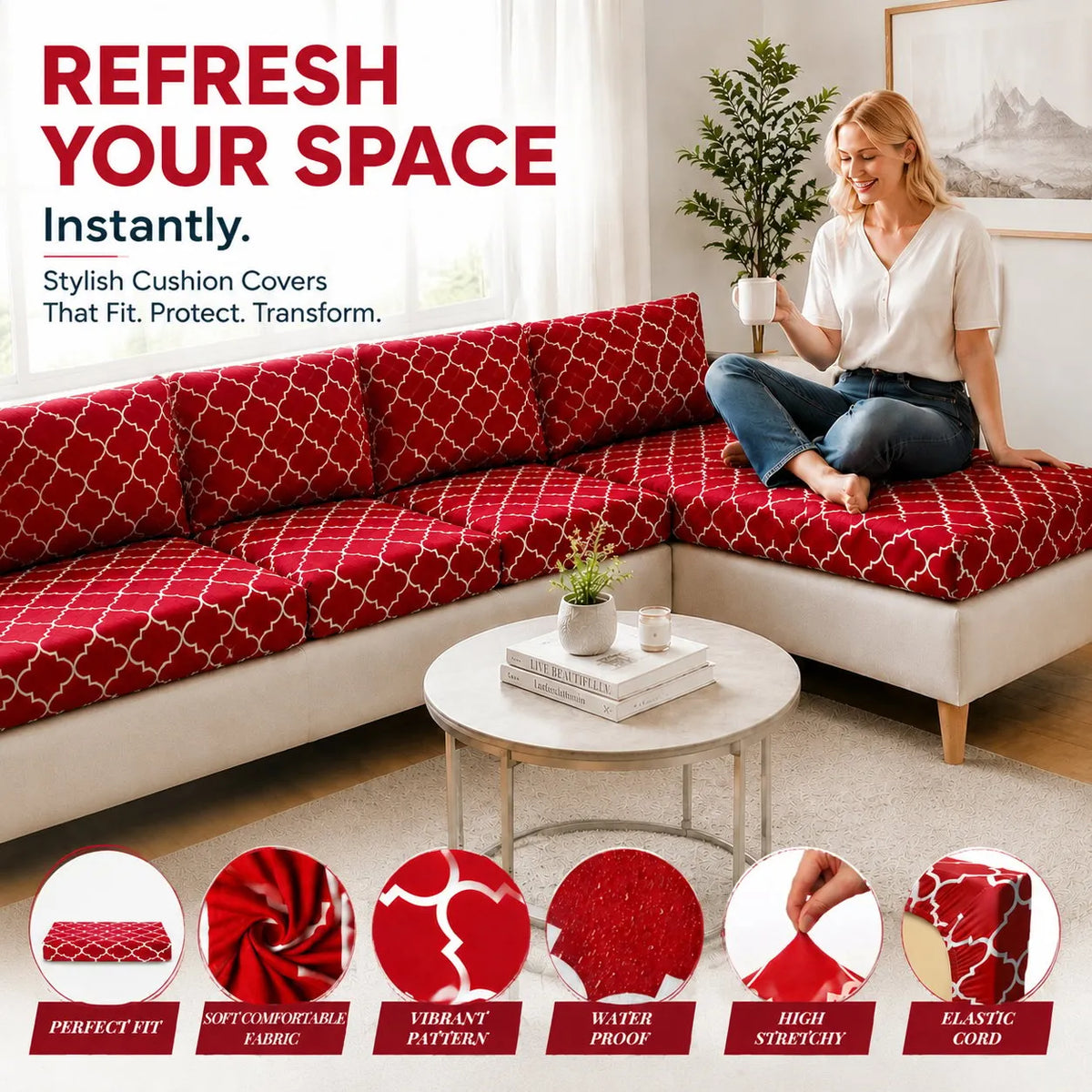 🎉🛋️ Outdoor Patio Sofa Cushion Covers 🔥