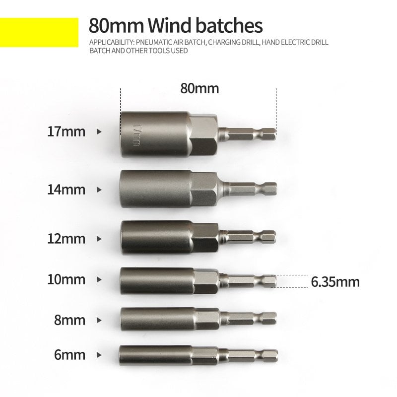 Extra Deep Hex Bit Socket Bolt Nut Driver Bit Set