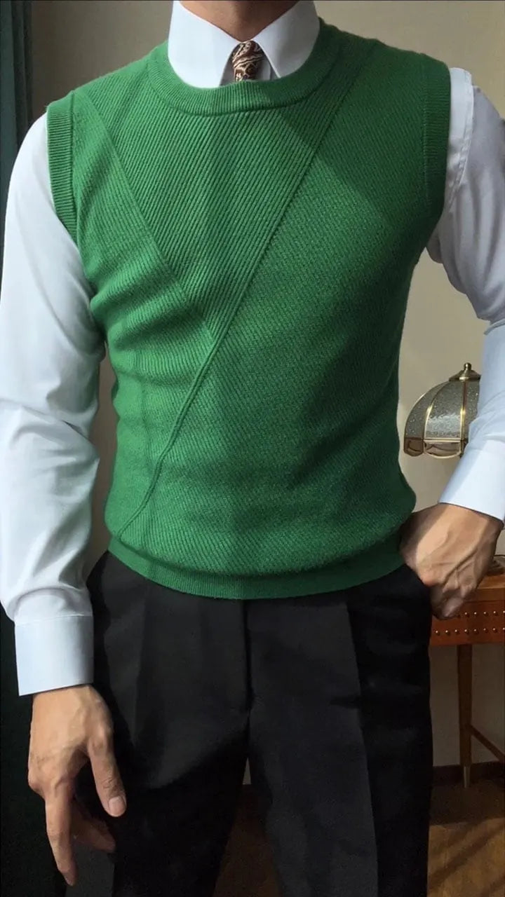 Round Neck Warm Knit Vest (Buy 2 Free Shipping)