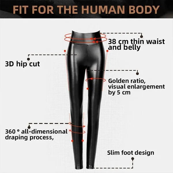 🎁Early Christmas Sale -🎁 S-shaped PU Leather Leggings