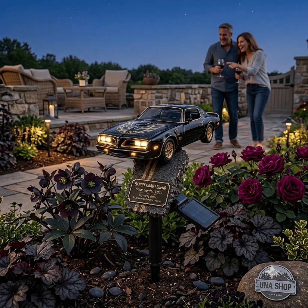 🔥HOT SALE🔥🏎️Bandit Road Legend Muscle Car Solar Garden Light
