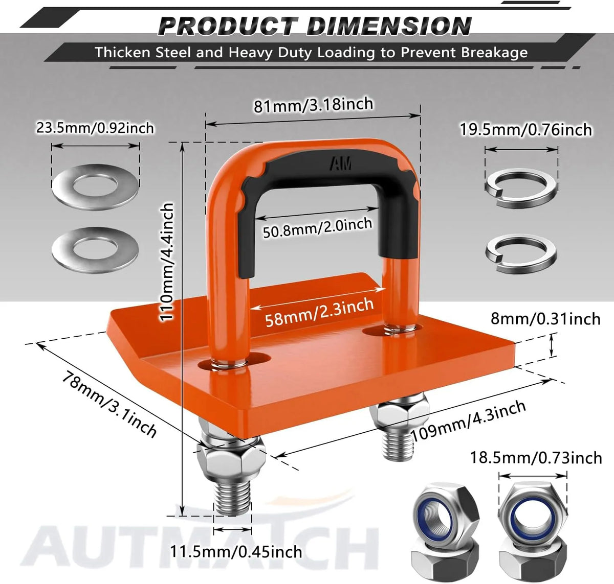 🎉🚛 Heavy Duty Anti-Rattle Trailer Hitch Tightener Stabilizer