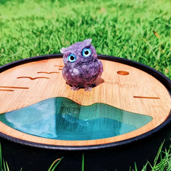 🦉Handmade Natural Crystal Gemstone Owl🎁💎