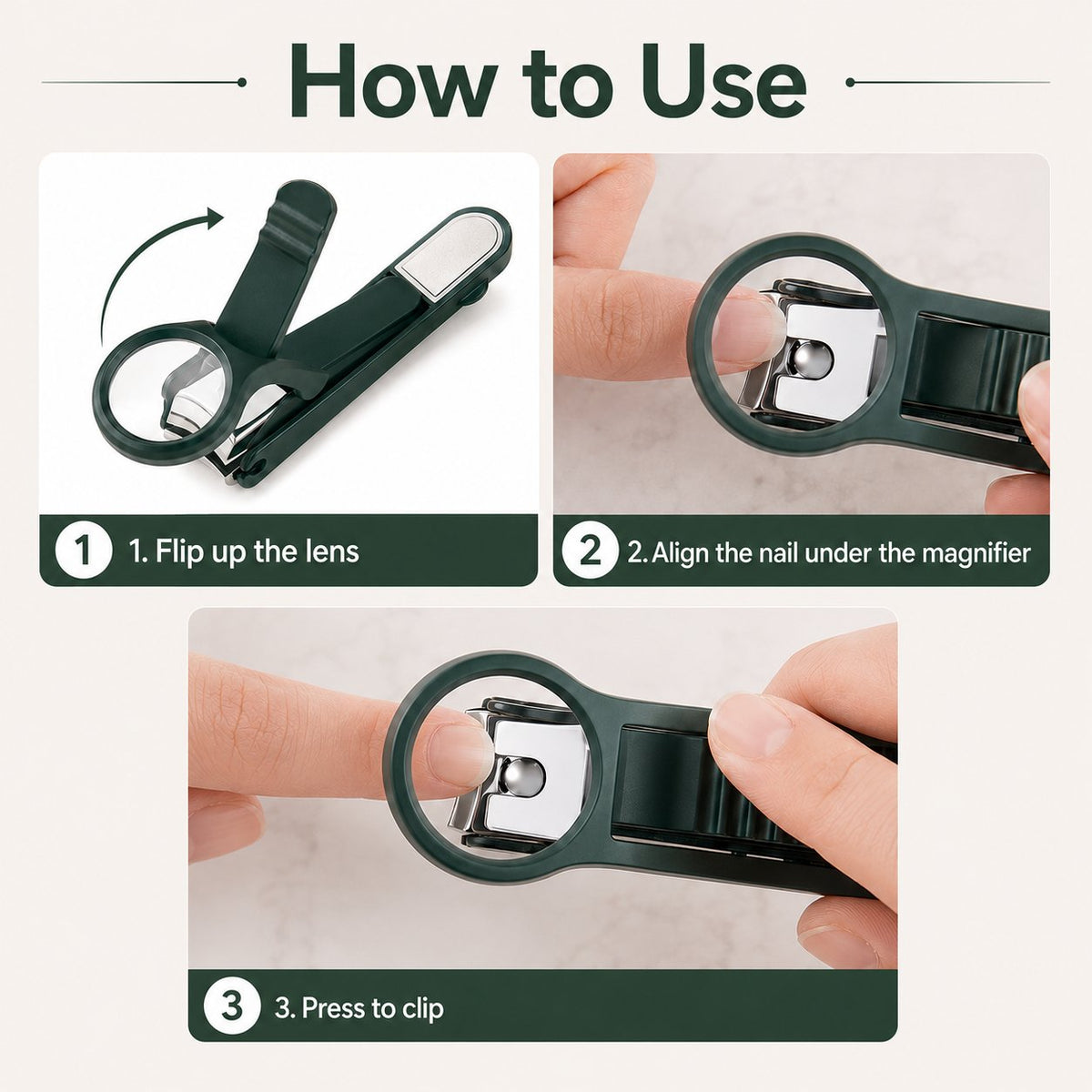 🔥HOT SALE🔥🔍 Precision Magnifying Nail Clipper — See Every Trim Clearly for Safer, Easier Nail Care! ✂️✨