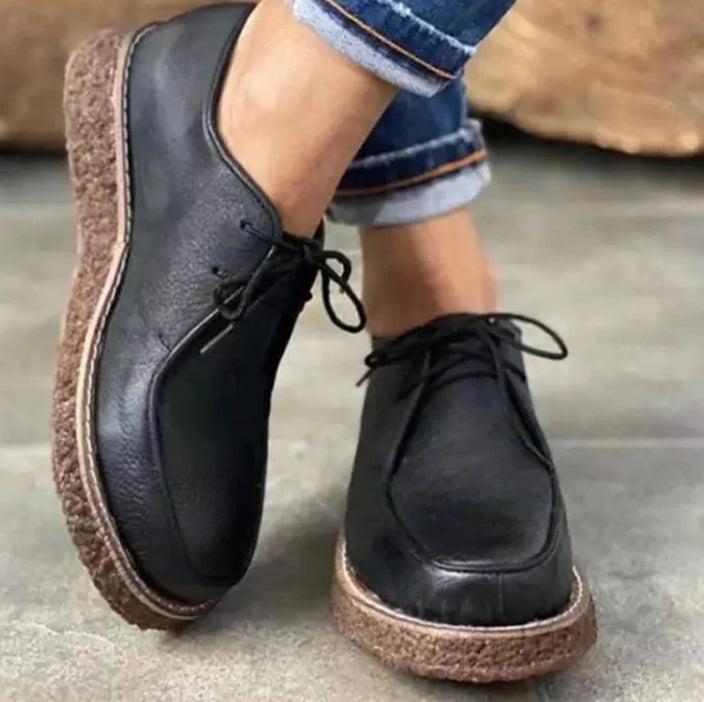 Women Comfy Premium Lace Up Flat Shoes
