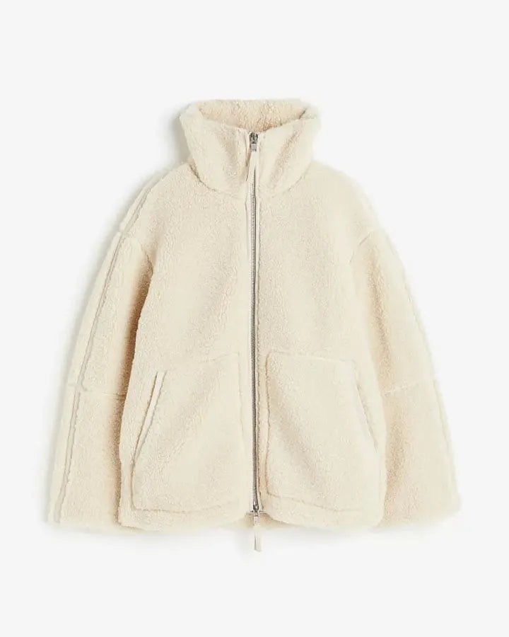 Women's Thick and Warm Loose-Fit Jacket with Double Zipper