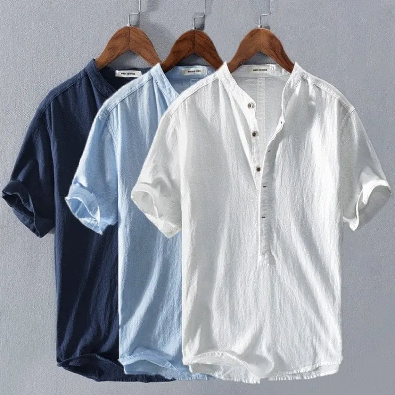 BUY 2 FREE SHIPPING-🔥Men's New Linen Casual Short Sleeve Shirt
