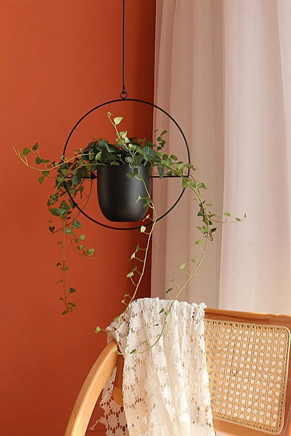 Halo Metal Hanging Planter