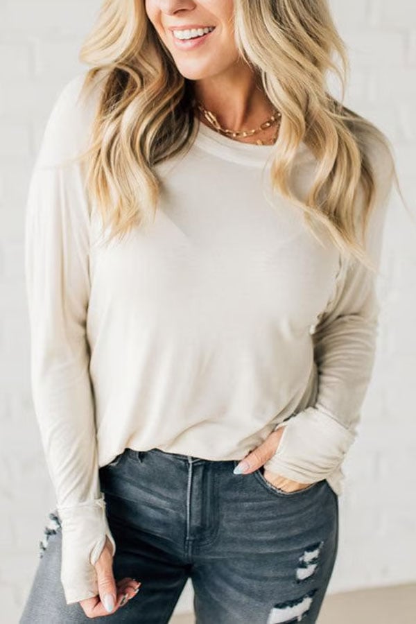 Mineral Wash Thumbhole Tee (Buy 2 Free Shipping)