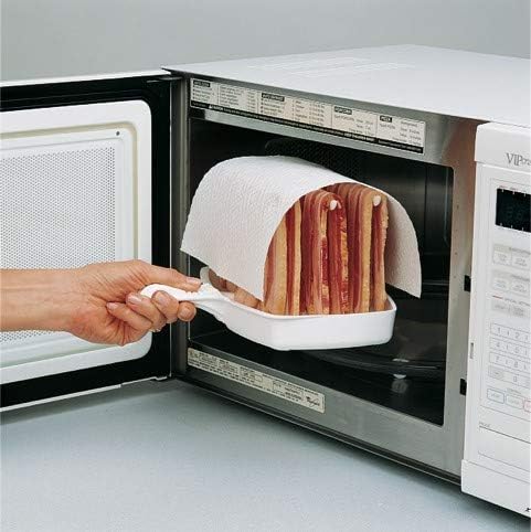 🔥HOT SALE🔥Bacon Microwave Bacon Dish - Makes Crispy Bacon in Minutes - Simple, Quick, and Easy to Use - Reduces Fat Content for a Healthier Meal