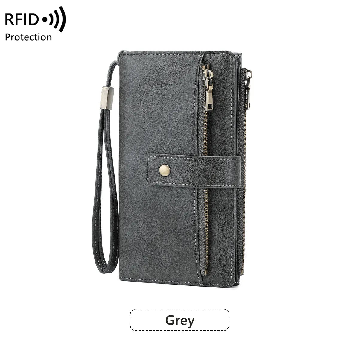 Women's long wallet, stylish clutch, elegant solid color RFID blocking leather wallet👛