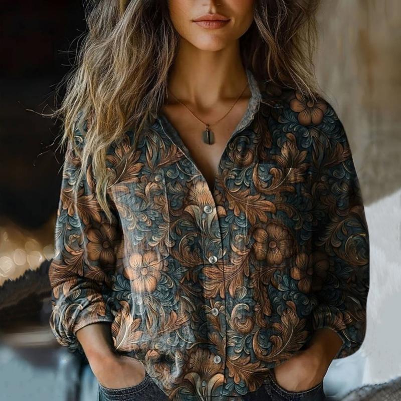 Printed Vintage Blouse