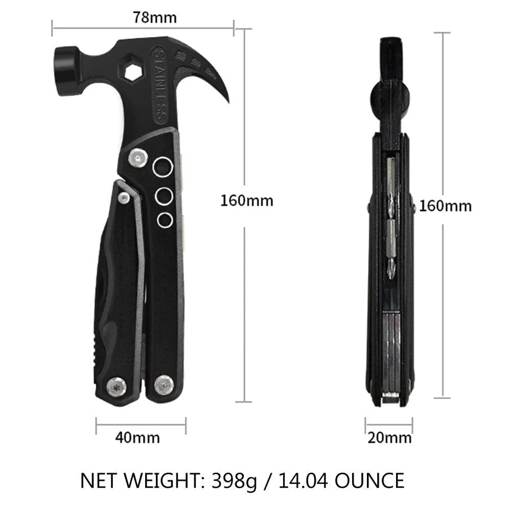 🛠️14 in 1 Stainless Steel Multi-Tool Hammer