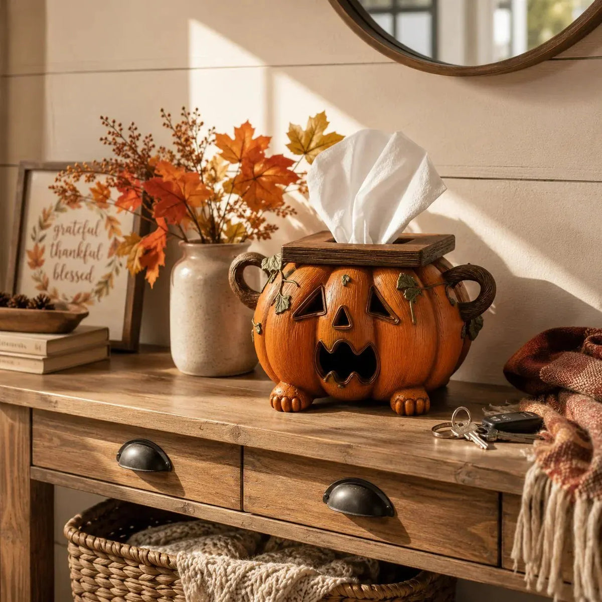 🔥HOT SALE🔥🎃🧻Pumpkin Tissue Box Cover