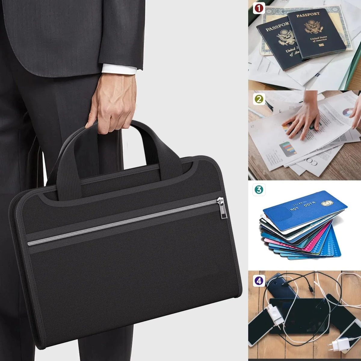 🔥HOT SALE🔥🔥 Fire-Resistant Document Organizer – Waterproof Accordion File Folder 💼