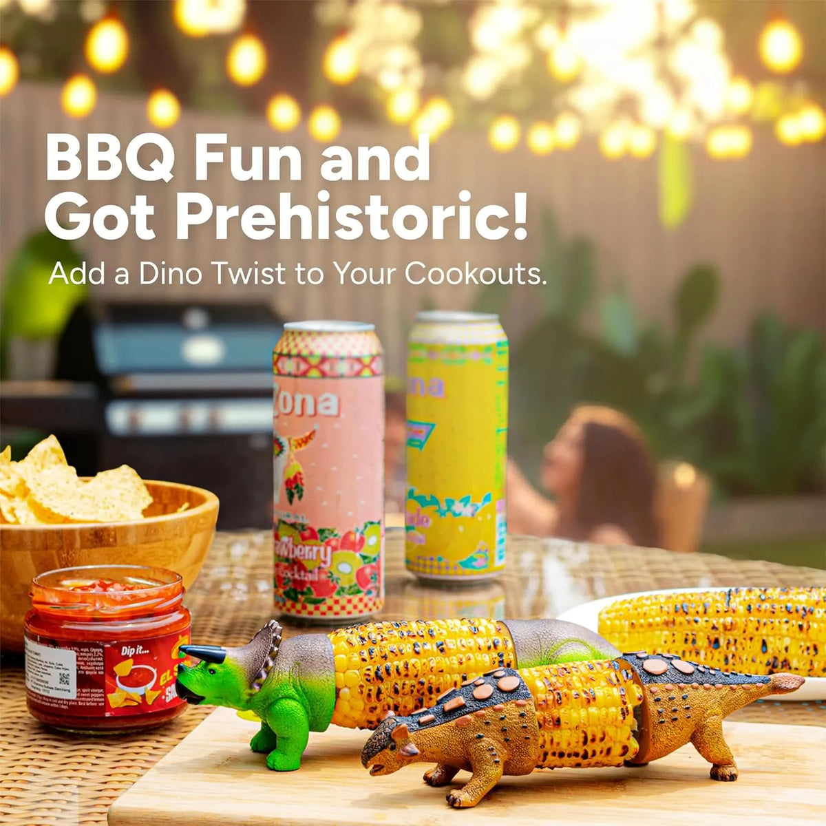 🦕💥2026 New Dinosaur Corn Holders for Corn On The Cob - Funny Corn Cob Holder for Kids and Adults with Stainless Steel Prongs