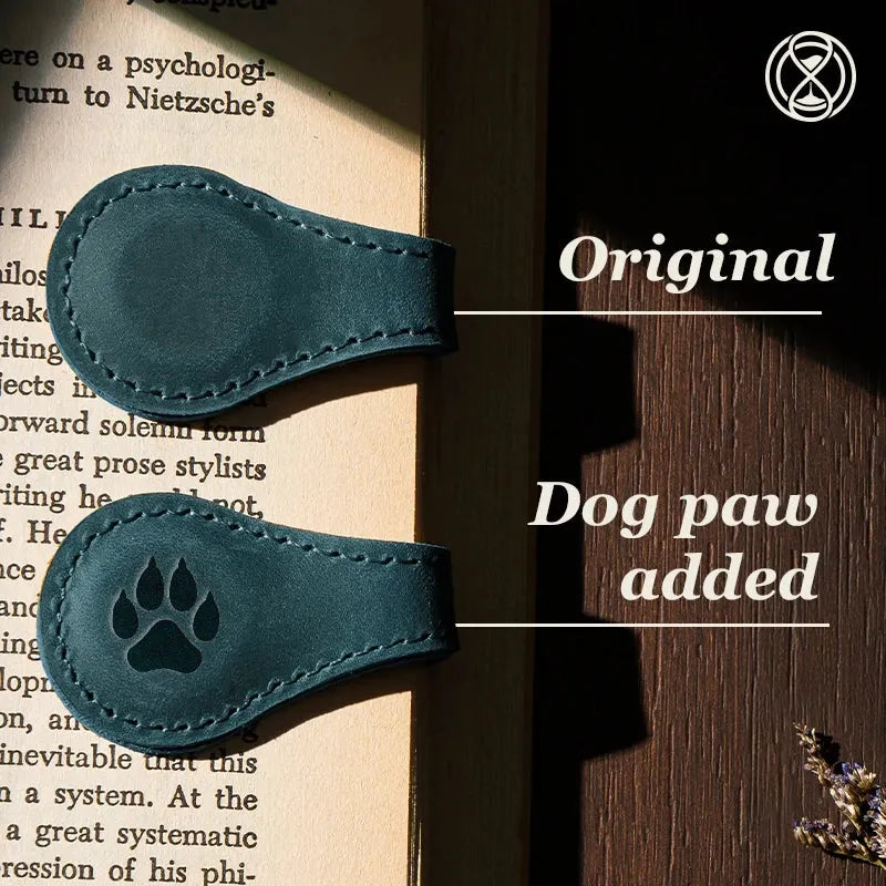 -Personalized Magnetic Leather Bookmark