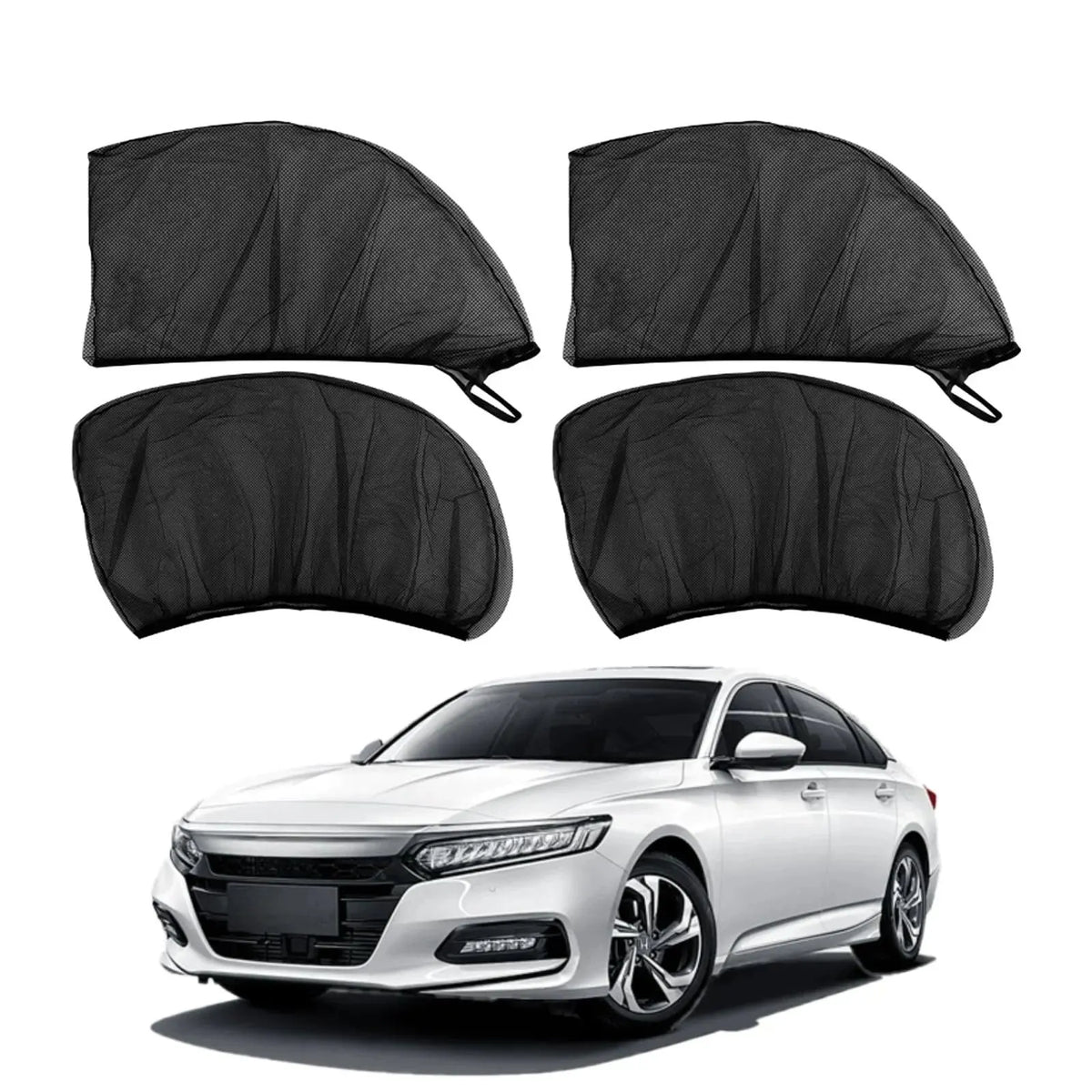 🎉 Car Anti‐Mosquito Screen/Net, 4 Pack Car Sunshade Curtain, Mosquito Net For Car Glass, Privacy Window Mesh