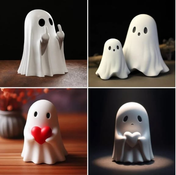 👻 Purely Handmade Cute Ghost Statue🎉