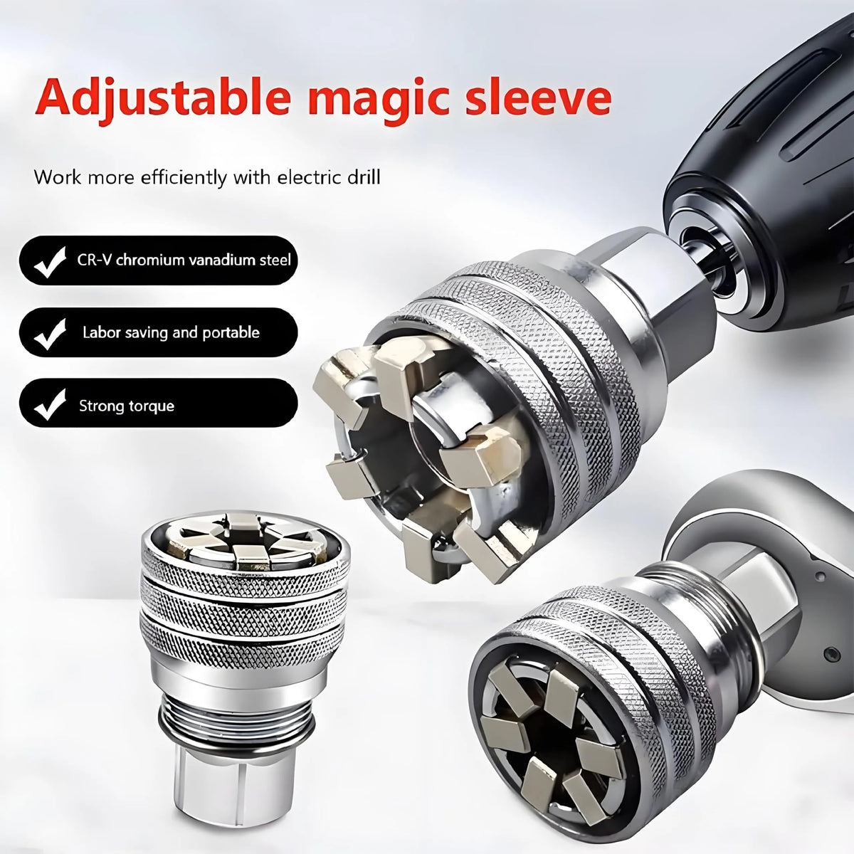 🎉10-19mm Adjustable Universal Socket Wrench