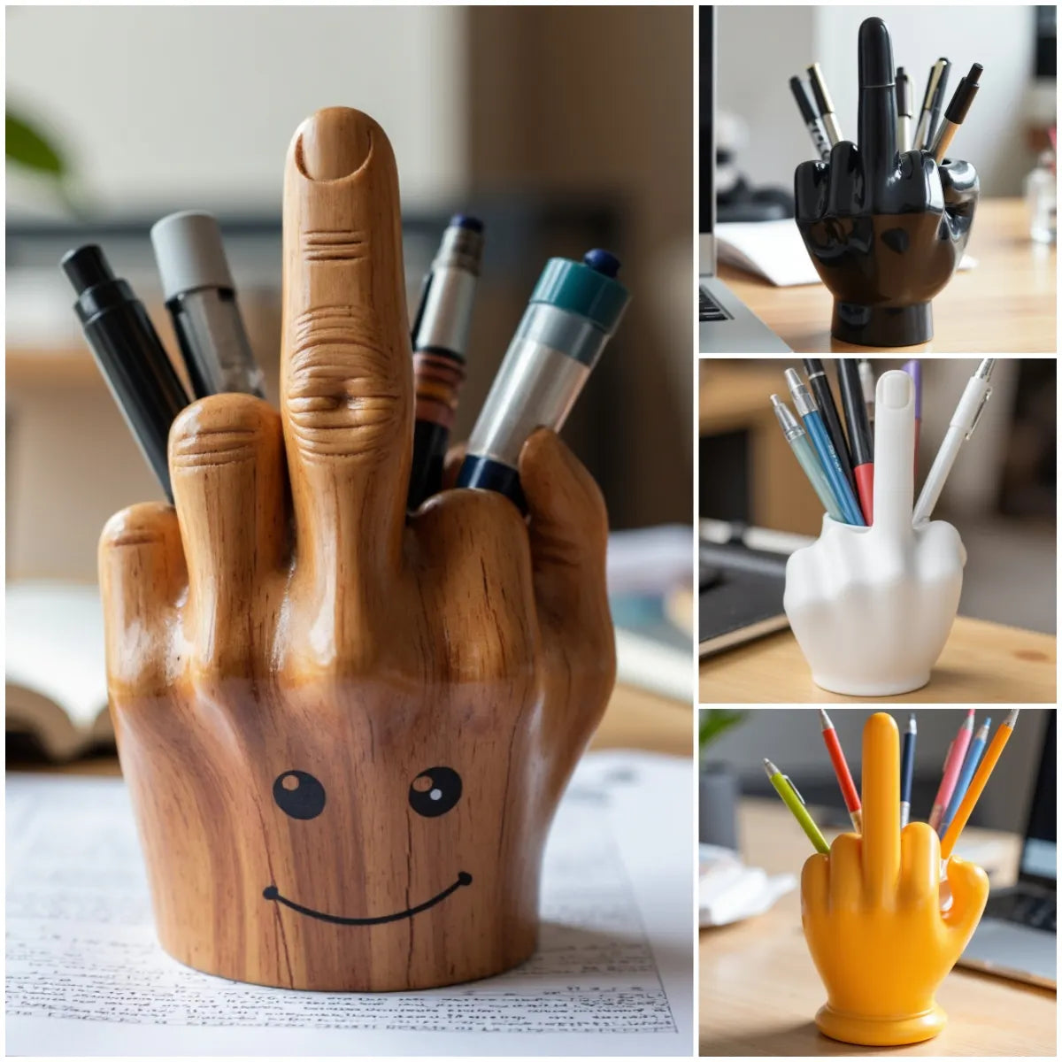 Middle Finger Pen Holder
