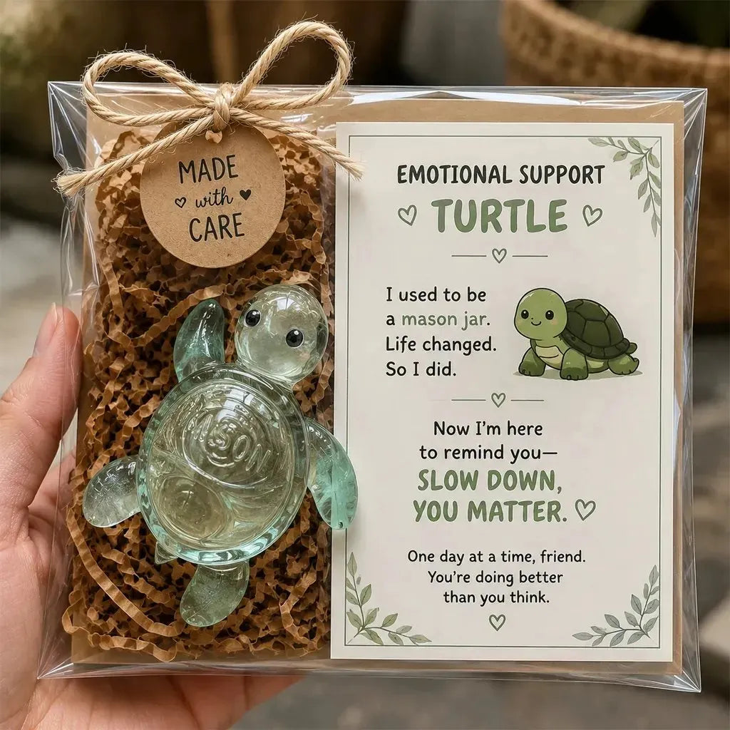🌸🐝🦛 Emotional Support Glass Animal Gift Set – A Meaningful Little Reminder That You Matter 💕