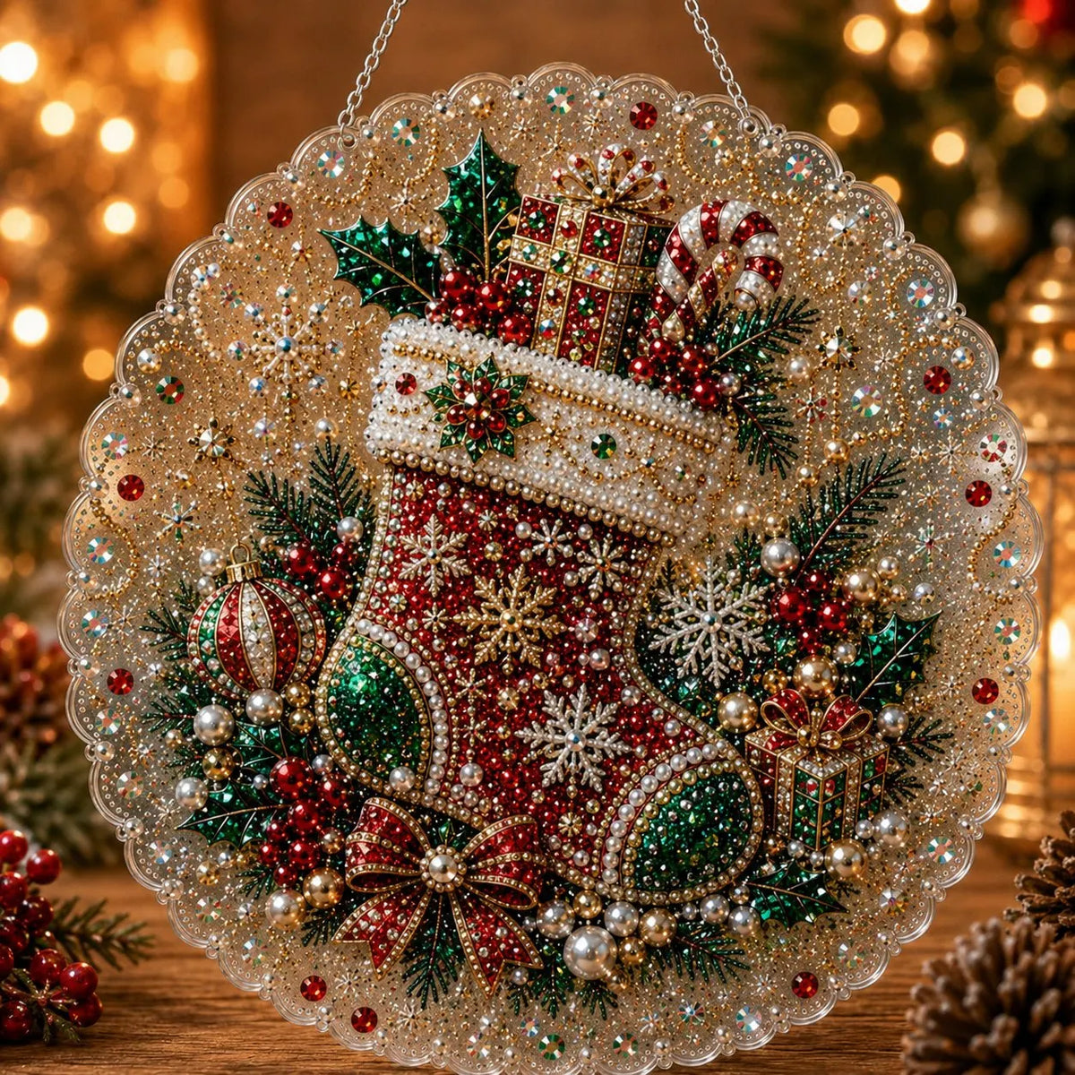 🎉🎅 Acrylic Christmas Diamond Ornament Kit — Create a Sparkling Holiday Decoration! ✨