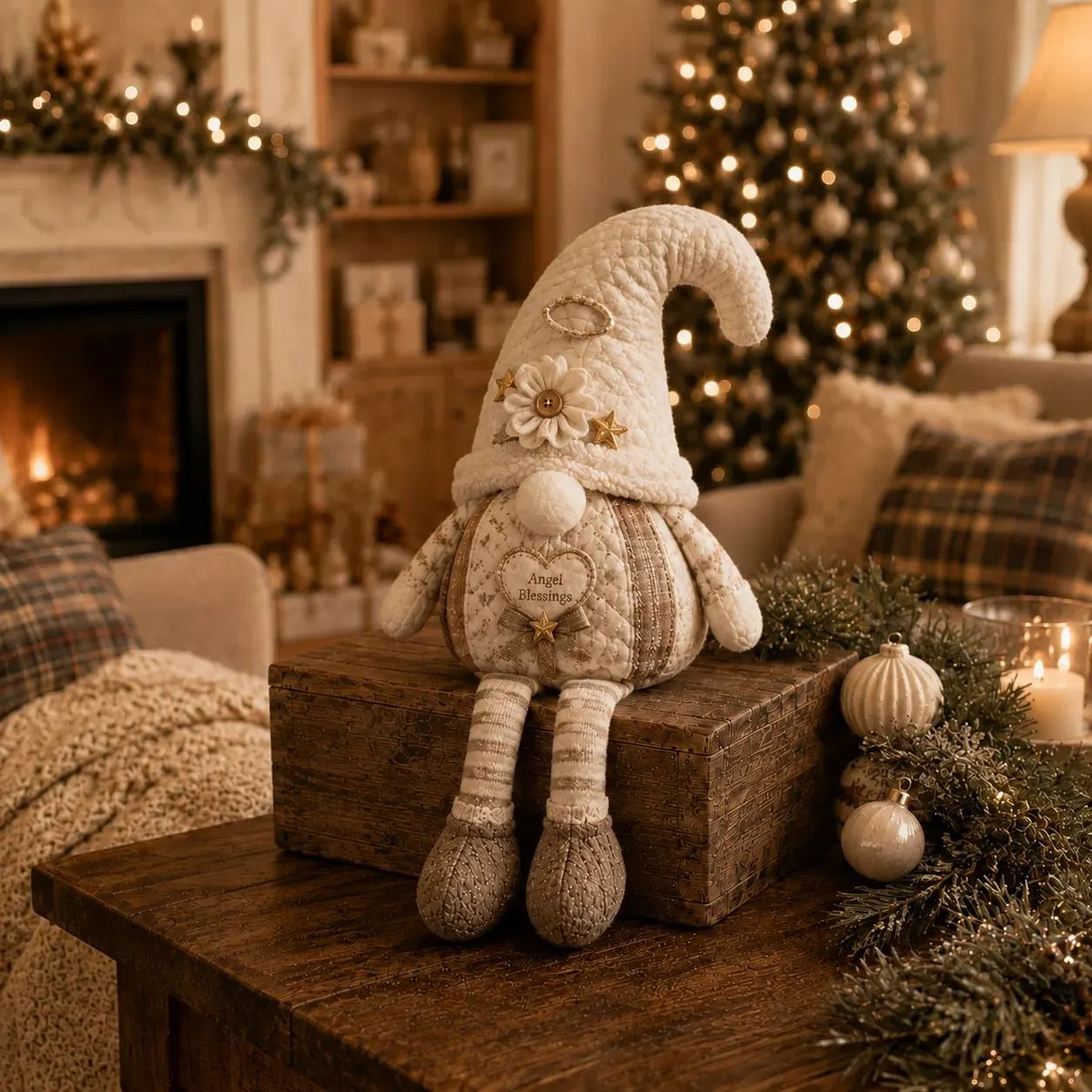 🎉⏳ Last Day 49% OFF – 🎄Beginner-Friendly DIY Quilted Christmas Gnome Shelf Sitter Kit | Complete Kit with Coordinated Fabrics, Filling & Step-by-Step Guide Included 💕