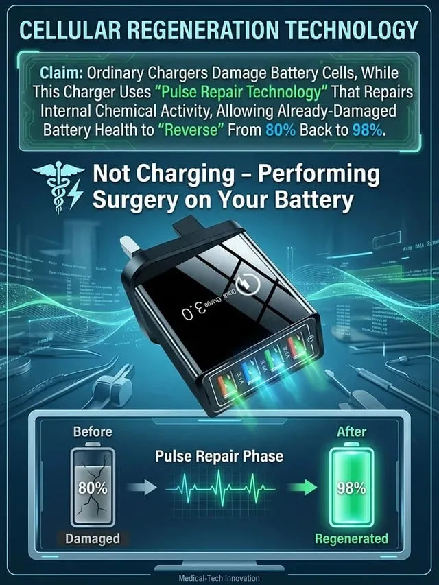 🎉Four-Port Travel Charger for Extended Phone Battery Life
