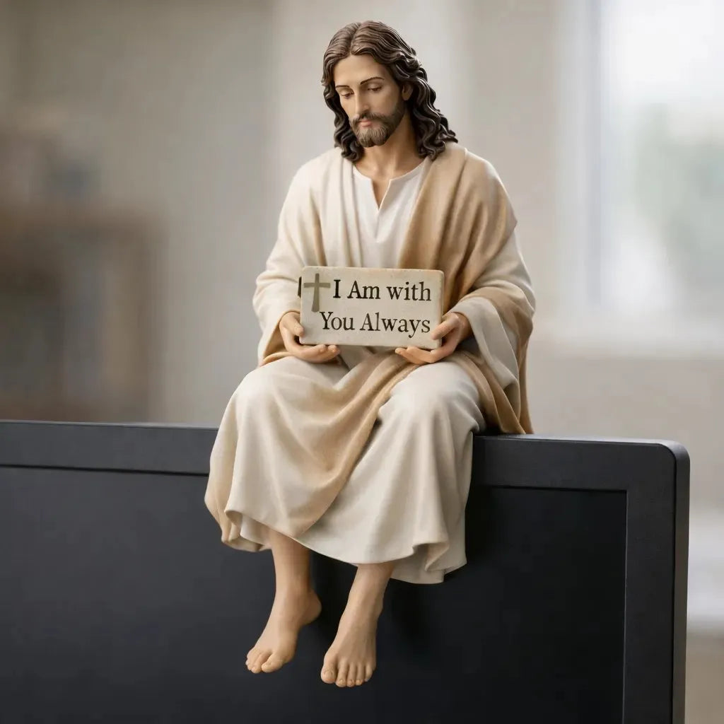 🎉Handcrafted Jesus Figurine✝️Serene Desk Companion🙏