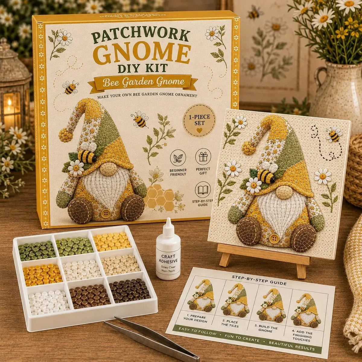 🔥HOT SALE🔥Last Day 50% OFF -  🌸Gnome Mosaic Art Kit – Create Your Own Charming Handmade Masterpiece