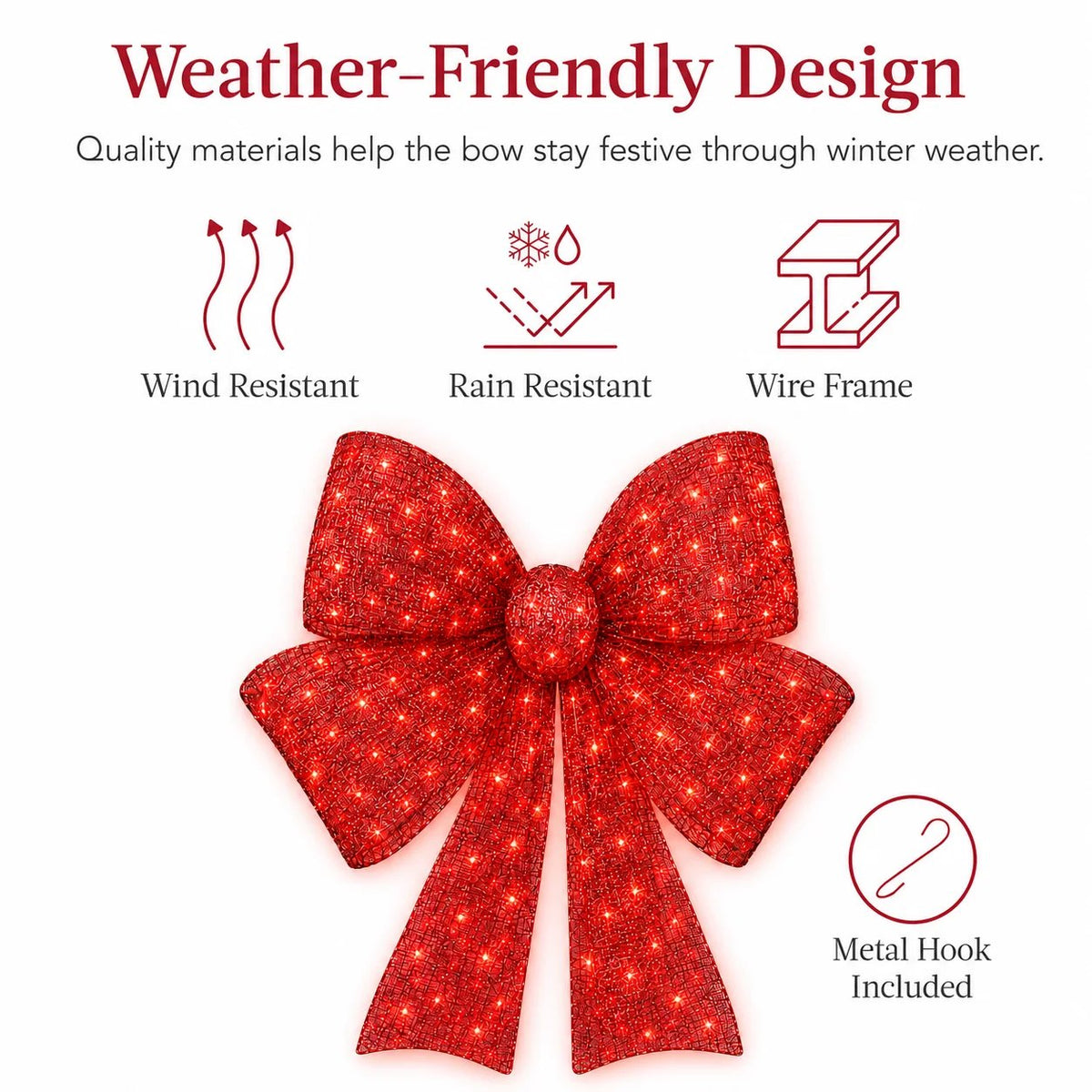 🔥HOT SALE🔥 48-Inch Lighted Christmas Bow 🎀