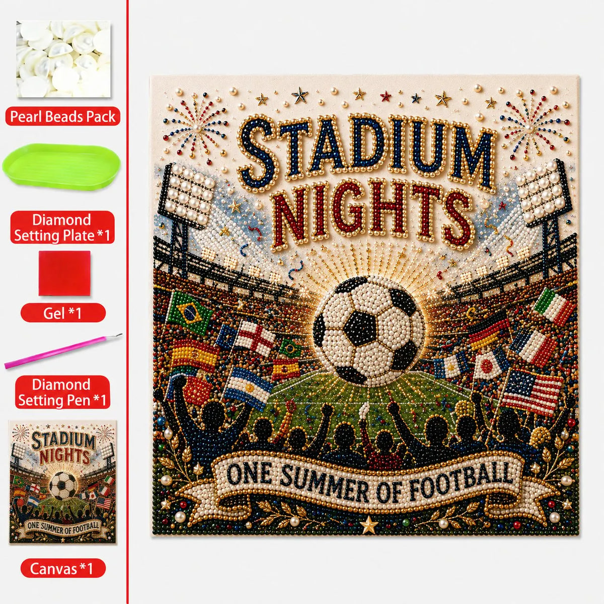 ⚽Football Fan DIY Pearl Painting Kit✨Beginner Frinedly