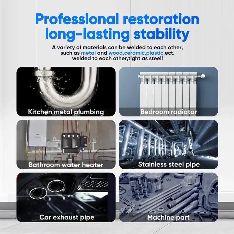 🎉🔥 High Temp Metal Repair Glue - Iron-Like Strength