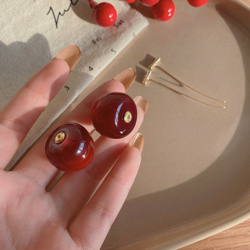 Cherry Blossom Delight: Pure Elegance in Earrings