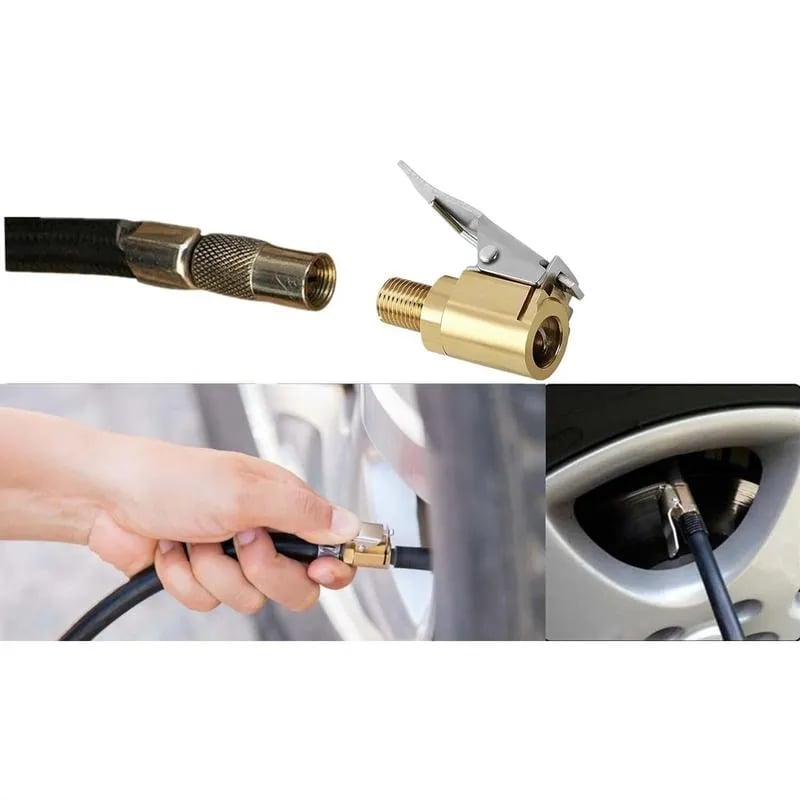 🎉🔥👍Tire Air Chuck with Clip Adapter, No Leakage Tire Chucks for Vehicle Inflator Compressor Pump Connect Accessories Tool
