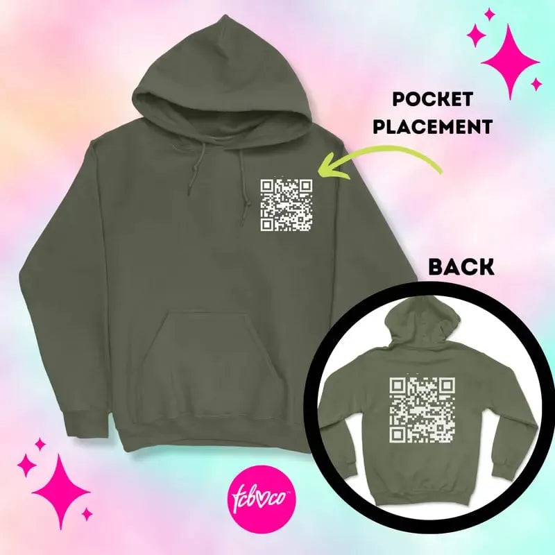 Funny FU QR Code Hoodie